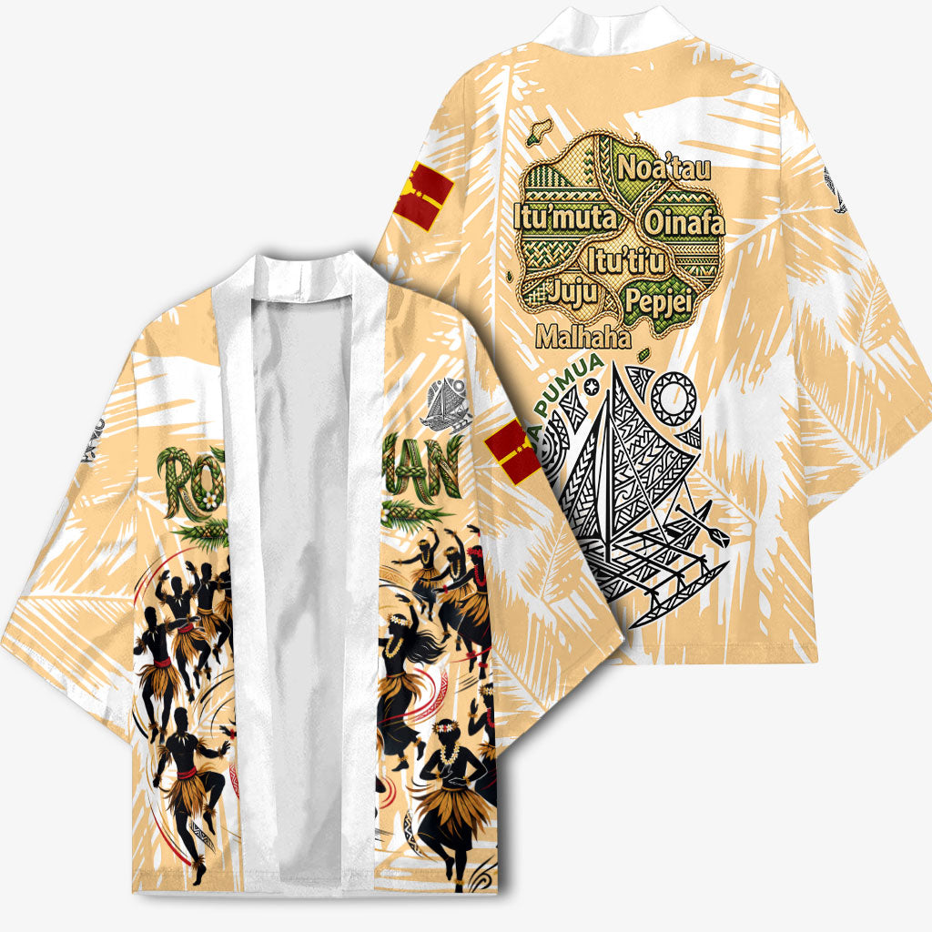 Rotuman Culture Island Pride Kimono Traditional Polynesian Tribal Pattern With Island Map TS04 - Polynesian Pride