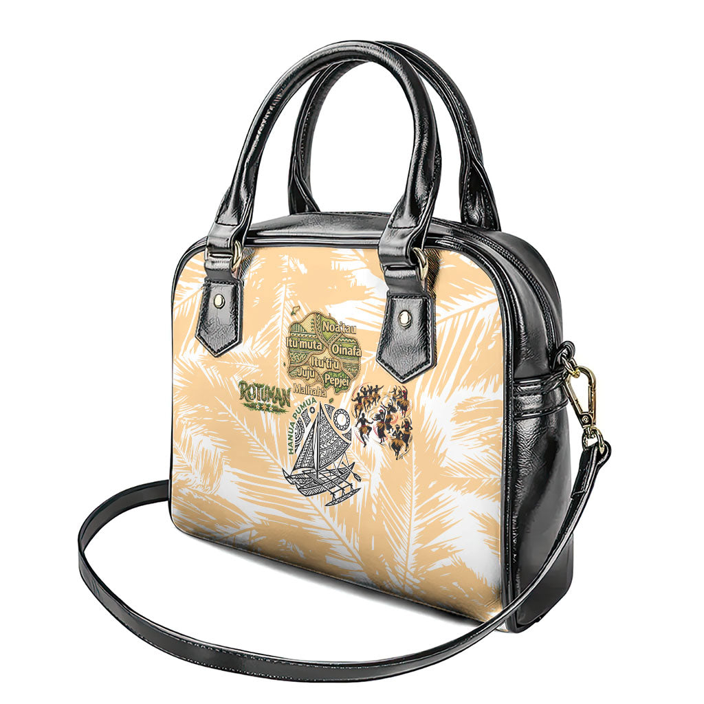 Rotuman Culture Island Pride Shoulder Handbag Traditional Polynesian Tribal Pattern With Island Map TS04 - Polynesian Pride