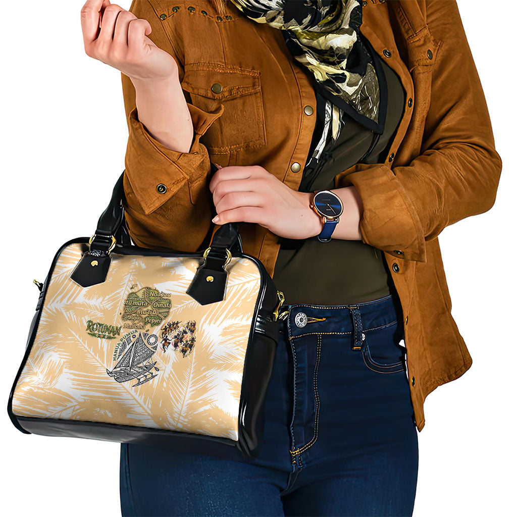 Rotuman Culture Island Pride Shoulder Handbag Traditional Polynesian Tribal Pattern With Island Map TS04 - Polynesian Pride