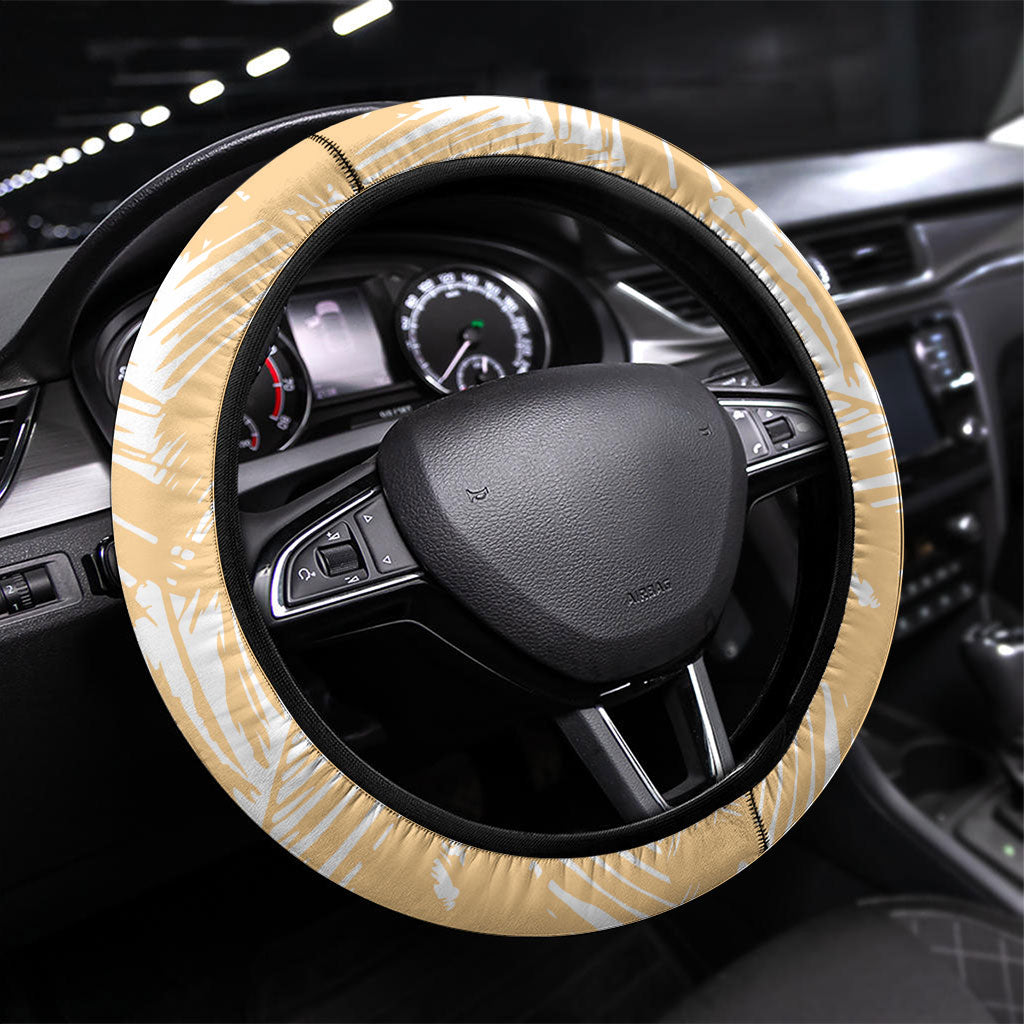 Rotuman Culture Island Pride Steering Wheel Cover Traditional Polynesian Tribal Pattern With Island Map