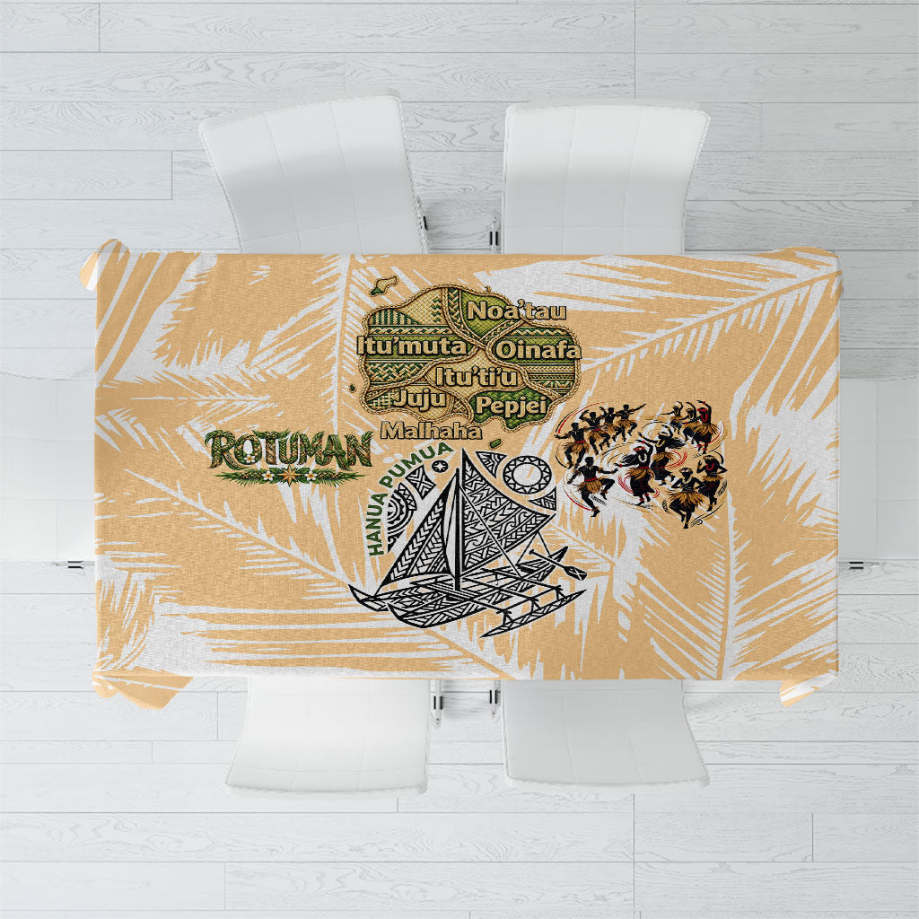 Rotuman Culture Island Pride Tablecloth Traditional Polynesian Tribal Pattern With Island Map