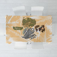 Rotuman Culture Island Pride Tablecloth Traditional Polynesian Tribal Pattern With Island Map
