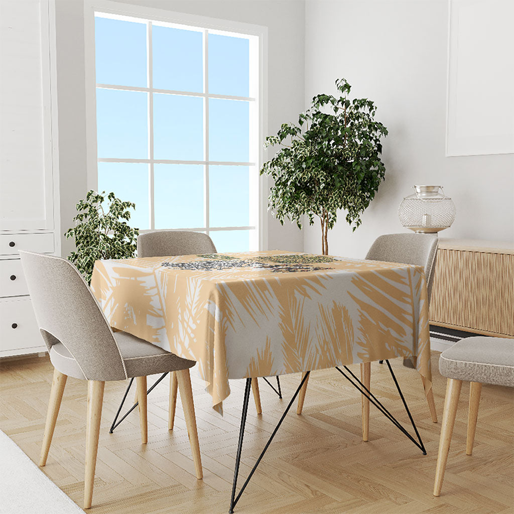 Rotuman Culture Island Pride Tablecloth Traditional Polynesian Tribal Pattern With Island Map