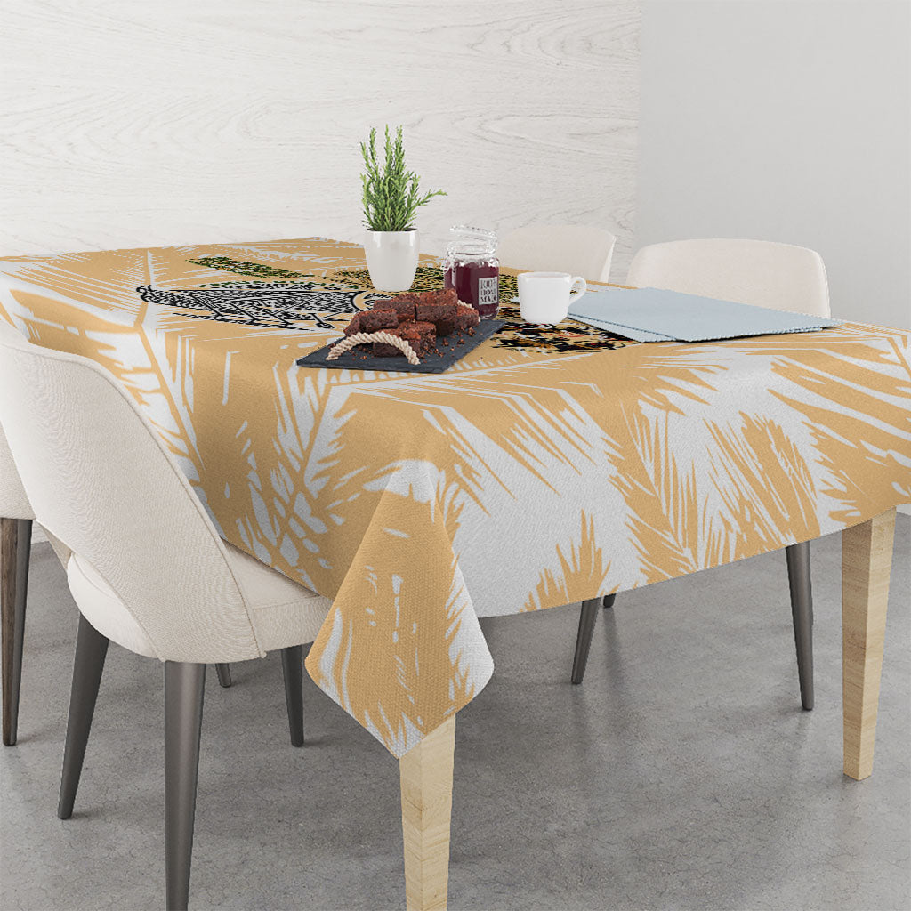 Rotuman Culture Island Pride Tablecloth Traditional Polynesian Tribal Pattern With Island Map