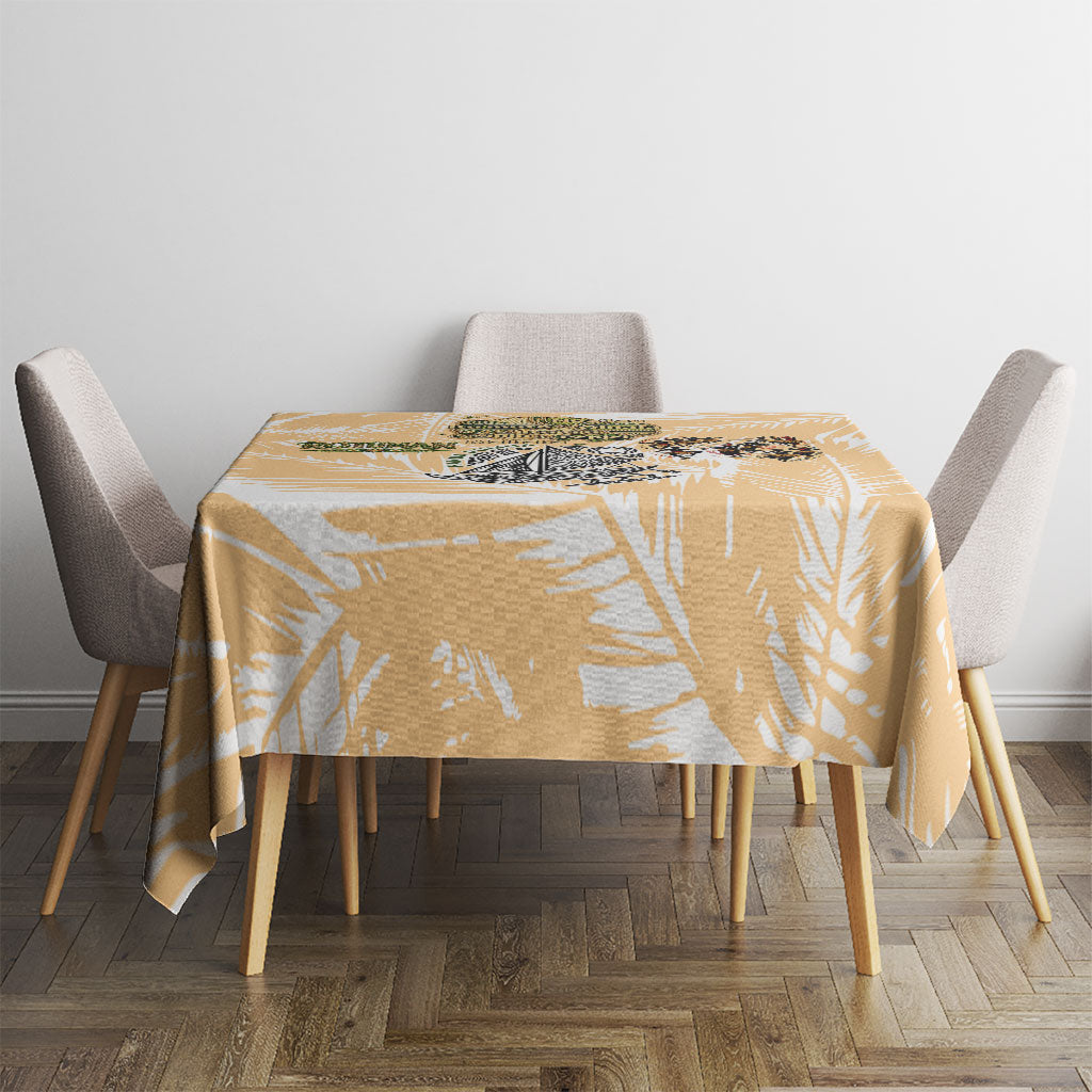 Rotuman Culture Island Pride Tablecloth Traditional Polynesian Tribal Pattern With Island Map