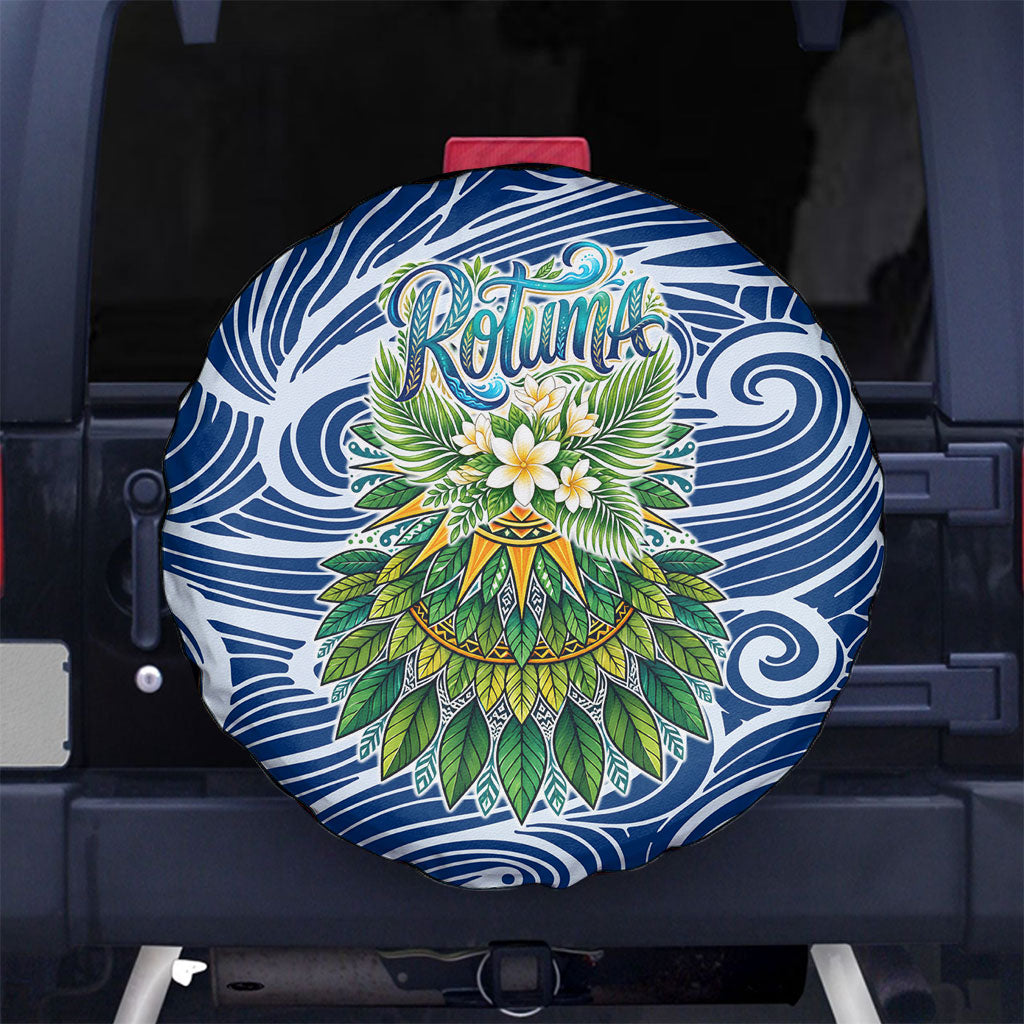 Rotuma Fiji Island Pride Spare Tire Cover Ocean Wave Coral Reef Marine Life Tribal Tattoo TS04 No hole Blue Green - Polynesian Pride