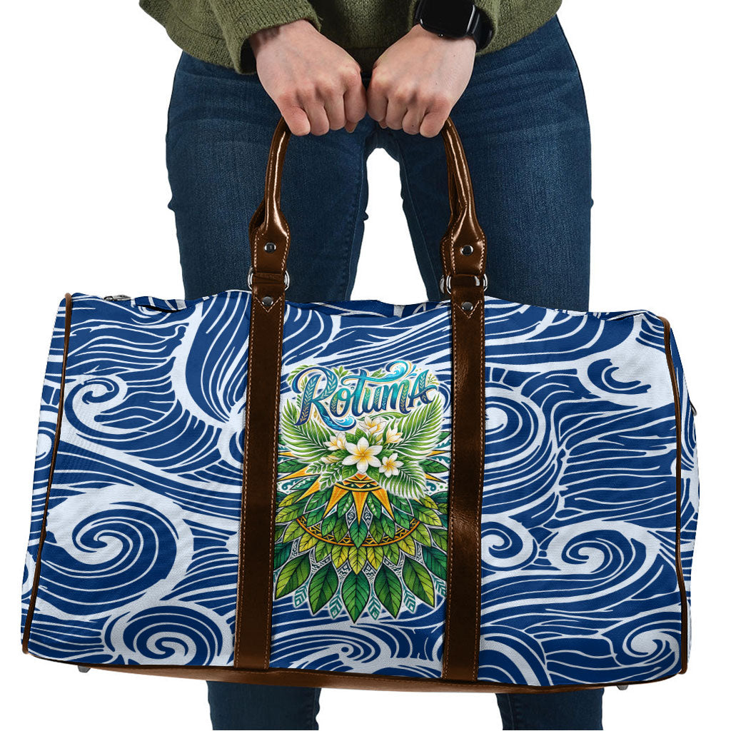 Rotuma Fiji Island Pride Travel Bag Ocean Wave Coral Reef Marine Life Tribal Tattoo TS04 Blue Green - Polynesian Pride