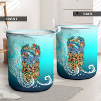 Floating Future Saving Tuvalu Laundry Basket Ocean Blue Pacific Polynesian Cultural Art Marine Wildlife