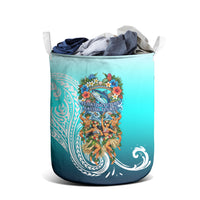 Floating Future Saving Tuvalu Laundry Basket Ocean Blue Pacific Polynesian Cultural Art Marine Wildlife