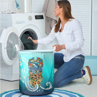 Floating Future Saving Tuvalu Laundry Basket Ocean Blue Pacific Polynesian Cultural Art Marine Wildlife