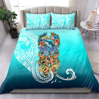 Floating Future Saving Tuvalu Bedding Set Ocean Blue Pacific Polynesian Cultural Art Marine Wildlife
