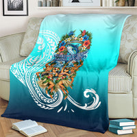 Floating Future Saving Tuvalu Blanket Ocean Blue Pacific Polynesian Cultural Art Marine Wildlife