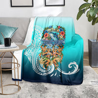 Floating Future Saving Tuvalu Blanket Ocean Blue Pacific Polynesian Cultural Art Marine Wildlife