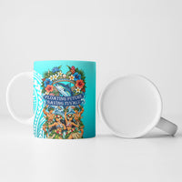Floating Future Saving Tuvalu Ceramic Mug Ocean Blue Pacific Polynesian Cultural Art Marine Wildlife