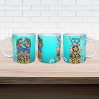 Floating Future Saving Tuvalu Ceramic Mug Ocean Blue Pacific Polynesian Cultural Art Marine Wildlife