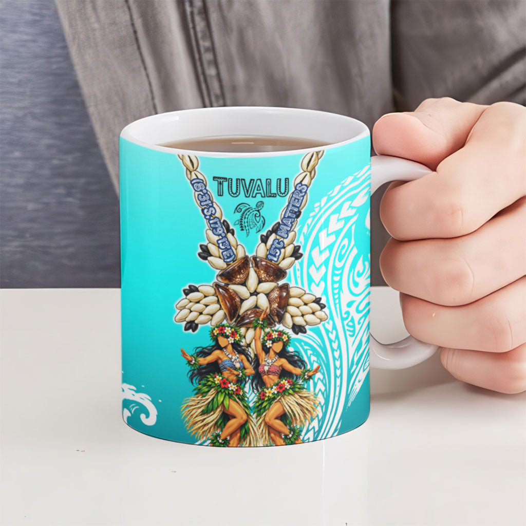Floating Future Saving Tuvalu Ceramic Mug Ocean Blue Pacific Polynesian Cultural Art Marine Wildlife