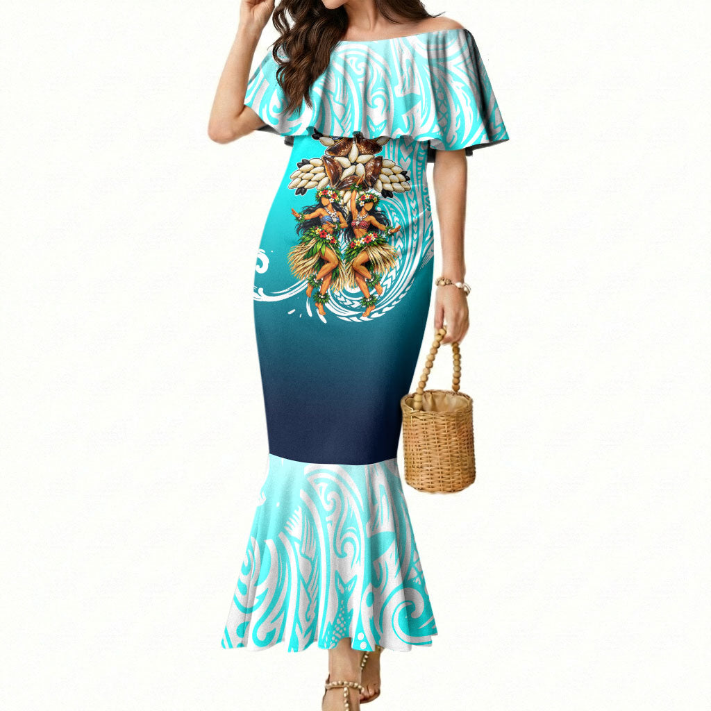 Floating Future Saving Tuvalu Mermaid Dress Ocean Blue Pacific Polynesian Cultural Art Marine Wildlife