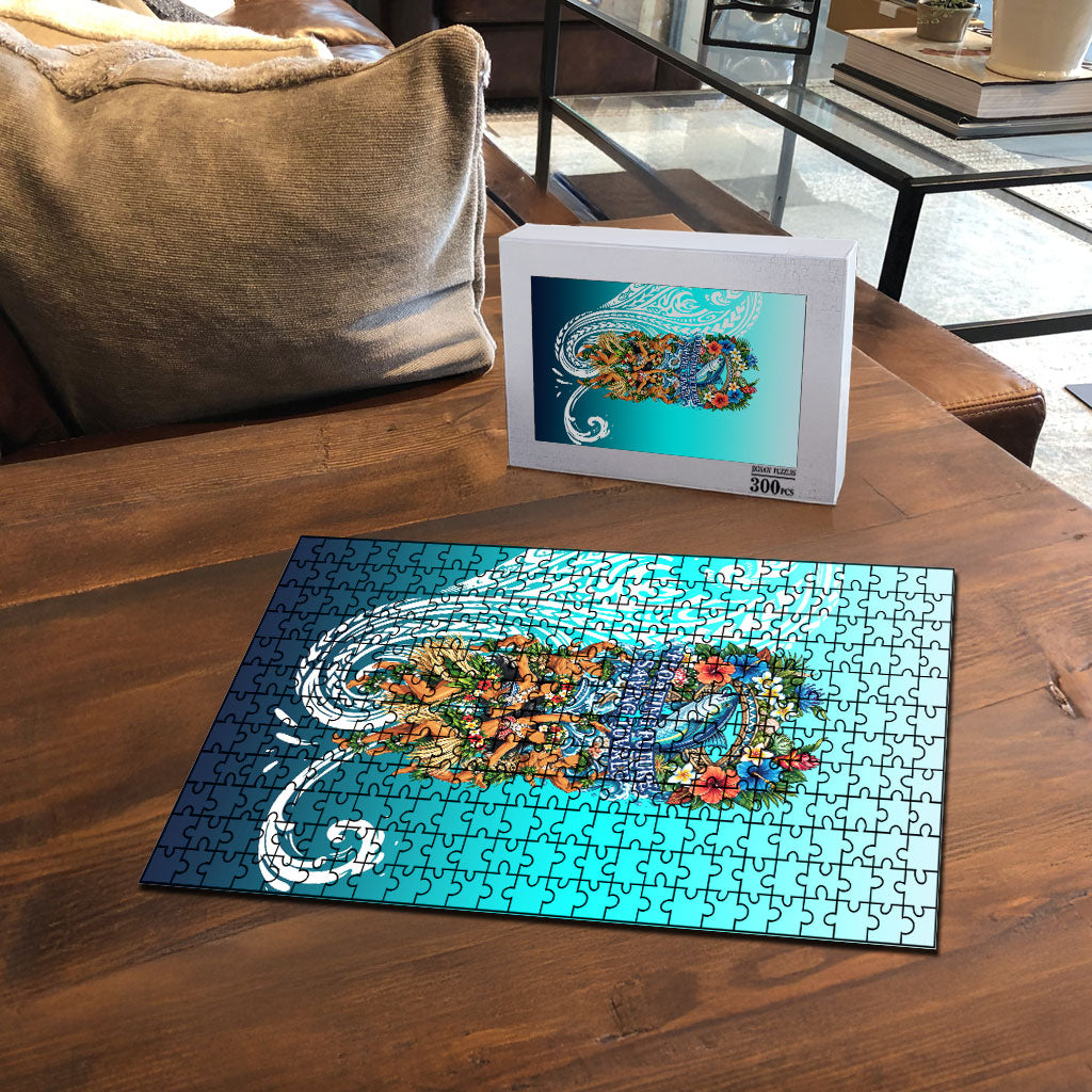Floating Future Saving Tuvalu Puzzle Ocean Blue Pacific Polynesian Cultural Art Marine Wildlife