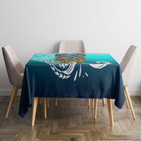 Floating Future Saving Tuvalu Tablecloth Ocean Blue Pacific Polynesian Cultural Art Marine Wildlife
