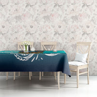 Floating Future Saving Tuvalu Tablecloth Ocean Blue Pacific Polynesian Cultural Art Marine Wildlife