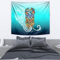 Floating Future Saving Tuvalu Tapestry Ocean Blue Pacific Polynesian Cultural Art Marine Wildlife