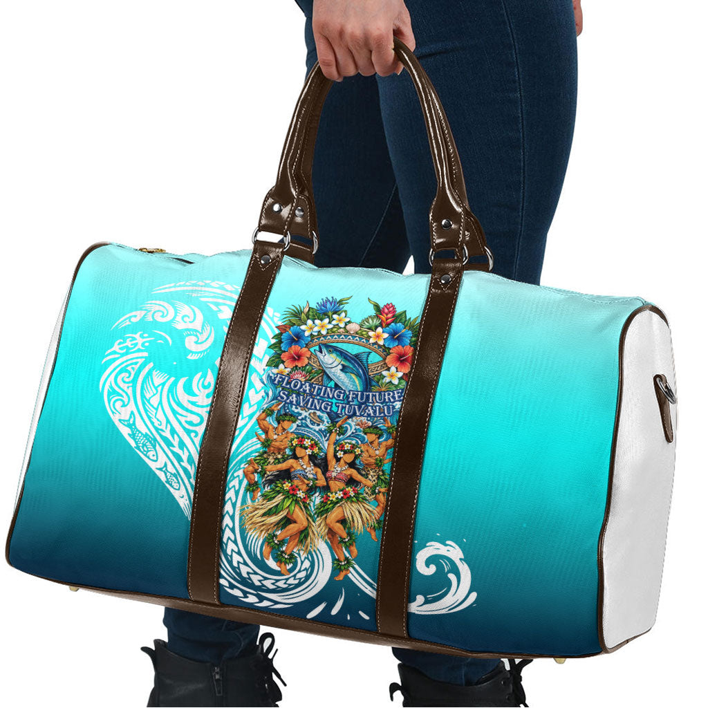 Floating Future Saving Tuvalu Travel Bag Ocean Blue Pacific Polynesian Cultural Art Marine Wildlife TS04 - Polynesian Pride