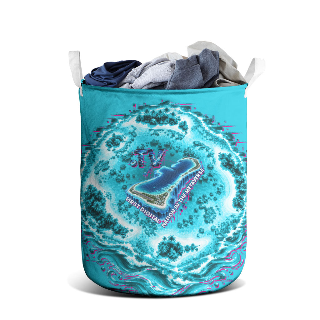 Tuvalu First Digital Nation In The Metaverse Laundry Basket Polynesian Island Atoll Cyber Ocean TS04 - Polynesian Pride