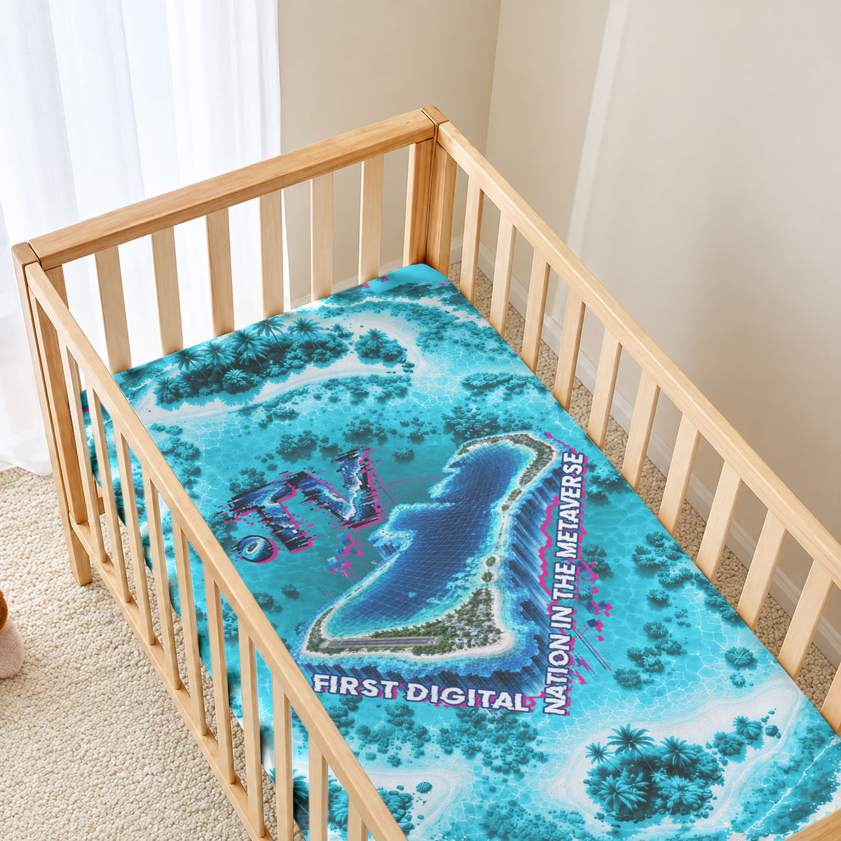 Tuvalu First Digital Nation In The Metaverse Baby Bed Cover Polynesian Island Atoll Cyber Ocean TS04 - Polynesian Pride