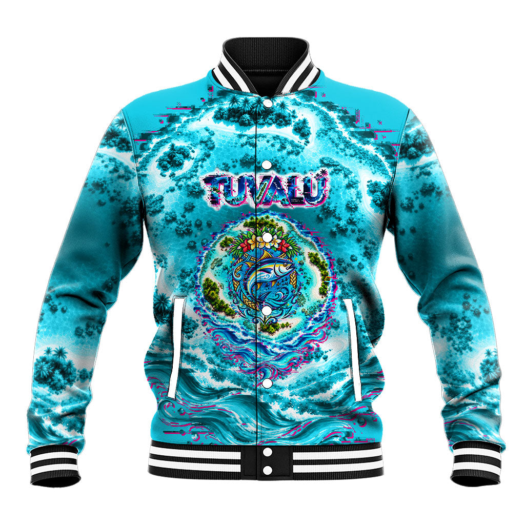 Tuvalu First Digital Nation In The Metaverse Baseball Jacket Polynesian Island Atoll Cyber Ocean