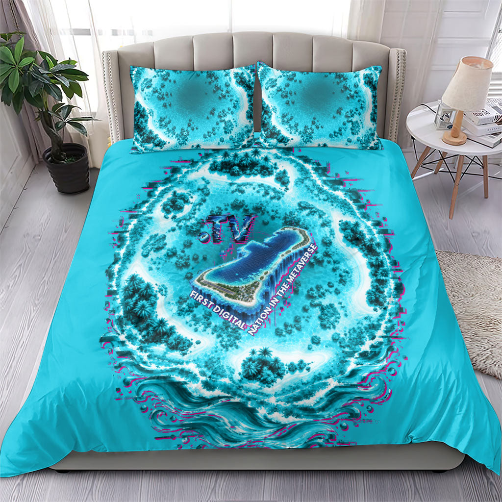 Tuvalu First Digital Nation In The Metaverse Bedding Set Polynesian Island Atoll Cyber Ocean TS04 - Polynesian Pride