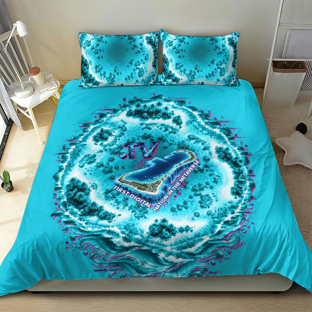 Tuvalu First Digital Nation In The Metaverse Bedding Set Polynesian Island Atoll Cyber Ocean TS04 - Polynesian Pride