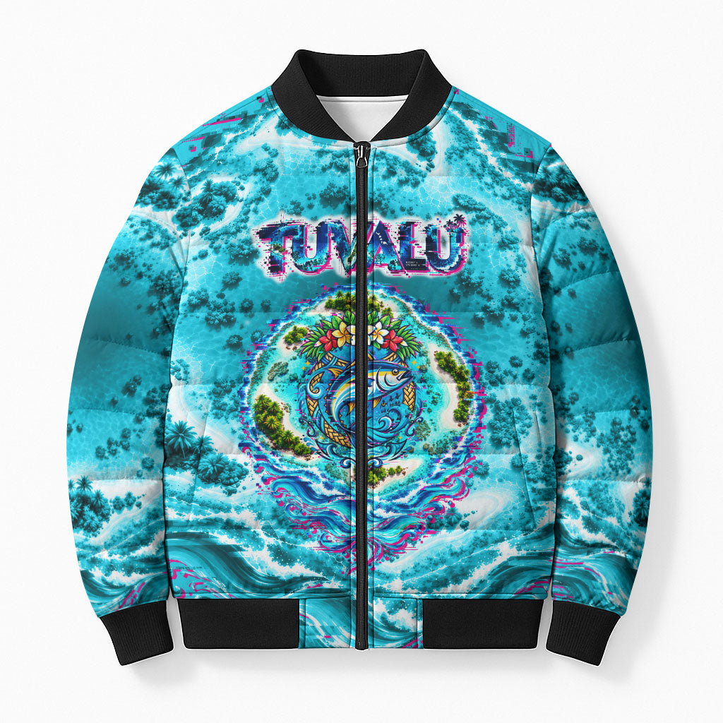 Tuvalu First Digital Nation In The Metaverse Bomber Puffer Jacket Polynesian Island Atoll Cyber Ocean