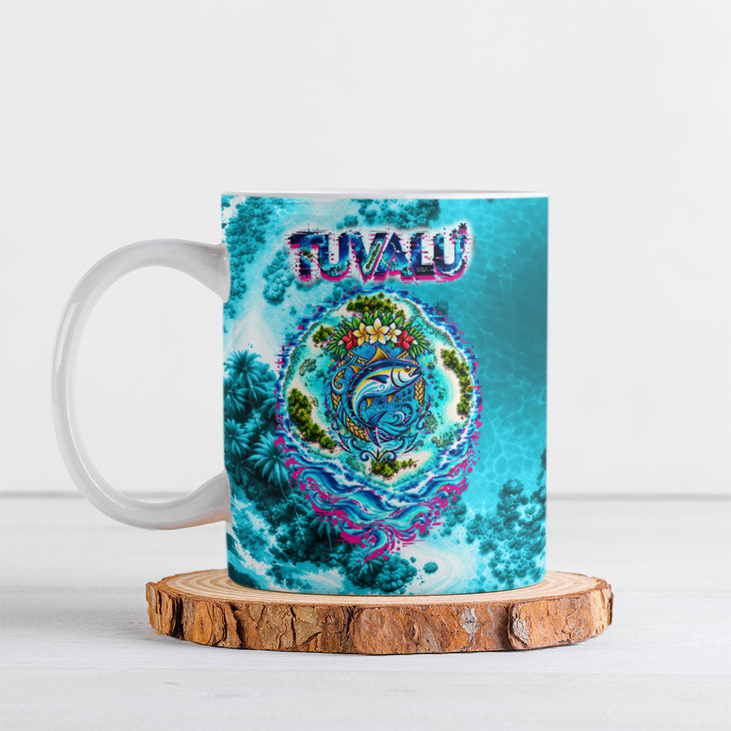 Tuvalu First Digital Nation In The Metaverse Ceramic Mug Polynesian Island Atoll Cyber Ocean