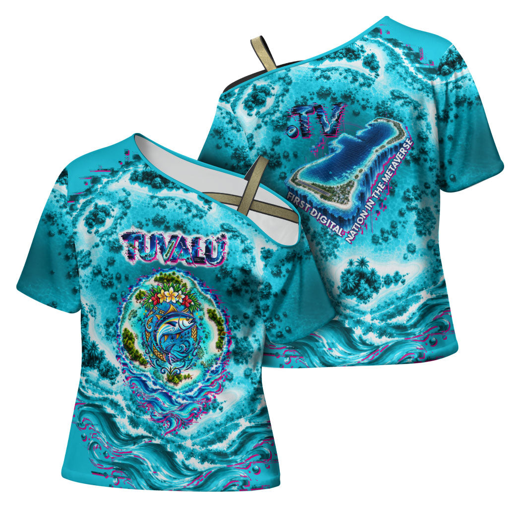 Tuvalu First Digital Nation In The Metaverse Cross Shoulder Shirt Polynesian Island Atoll Cyber Ocean TS04 - Polynesian Pride