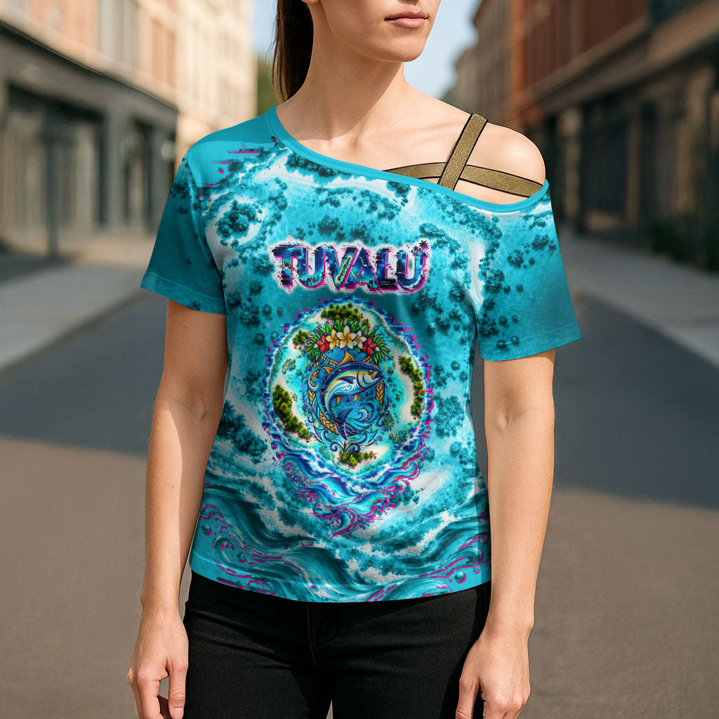 Tuvalu First Digital Nation In The Metaverse Cross Shoulder Shirt Polynesian Island Atoll Cyber Ocean TS04 - Polynesian Pride