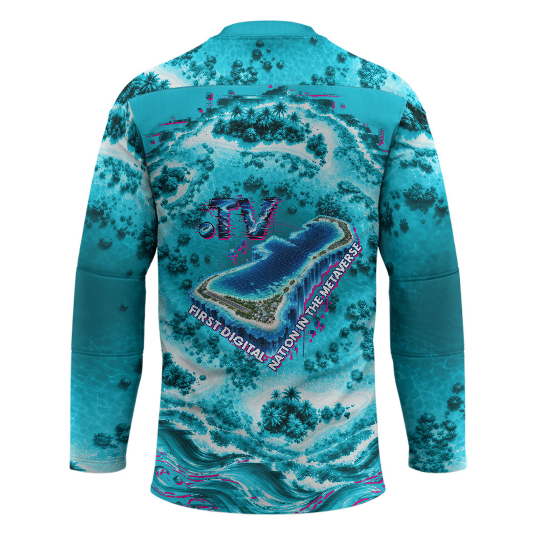 Tuvalu First Digital Nation In The Metaverse Hockey Jersey Polynesian Island Atoll Cyber Ocean TS04 - Polynesian Pride
