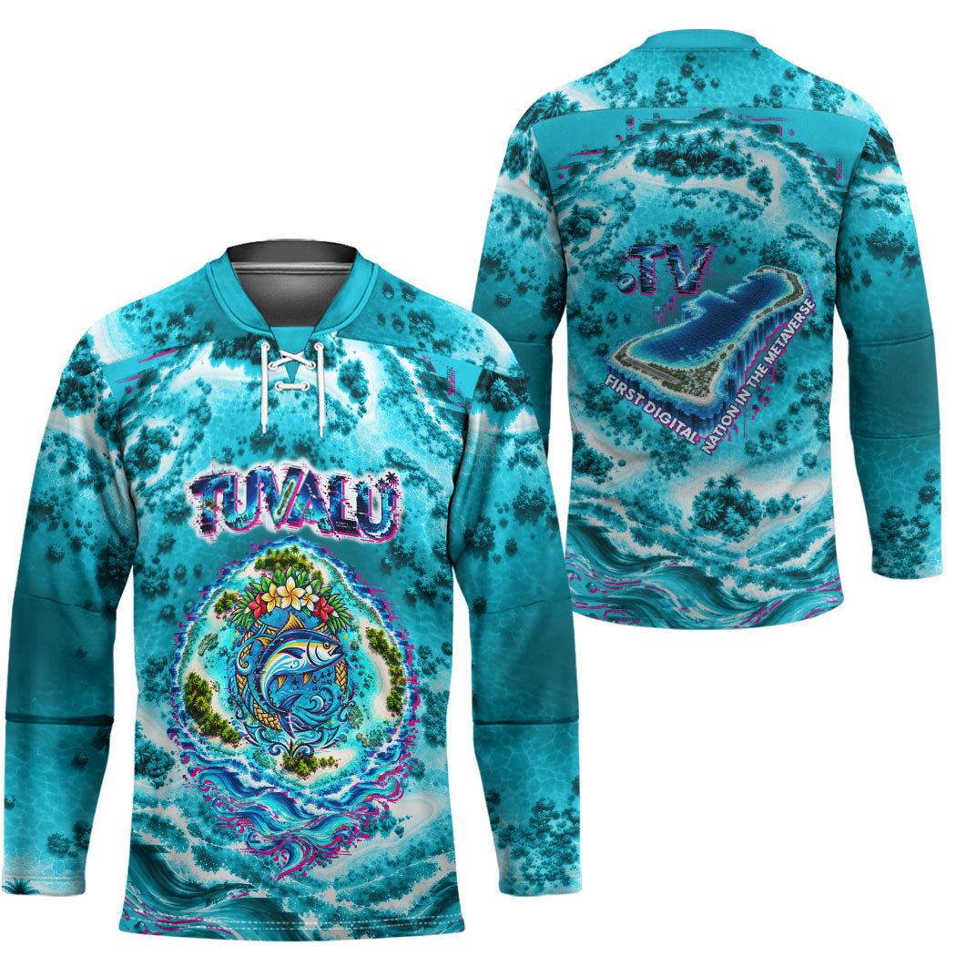 Tuvalu First Digital Nation In The Metaverse Hockey Jersey Polynesian Island Atoll Cyber Ocean TS04 - Polynesian Pride