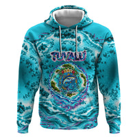 Tuvalu First Digital Nation In The Metaverse Hoodie Polynesian Island Atoll Cyber Ocean TS04 Pullover Hoodie Blue White - Polynesian Pride
