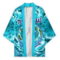 Tuvalu First Digital Nation In The Metaverse Kimono Polynesian Island Atoll Cyber Ocean TS04 Unisex Blue White - Polynesian Pride