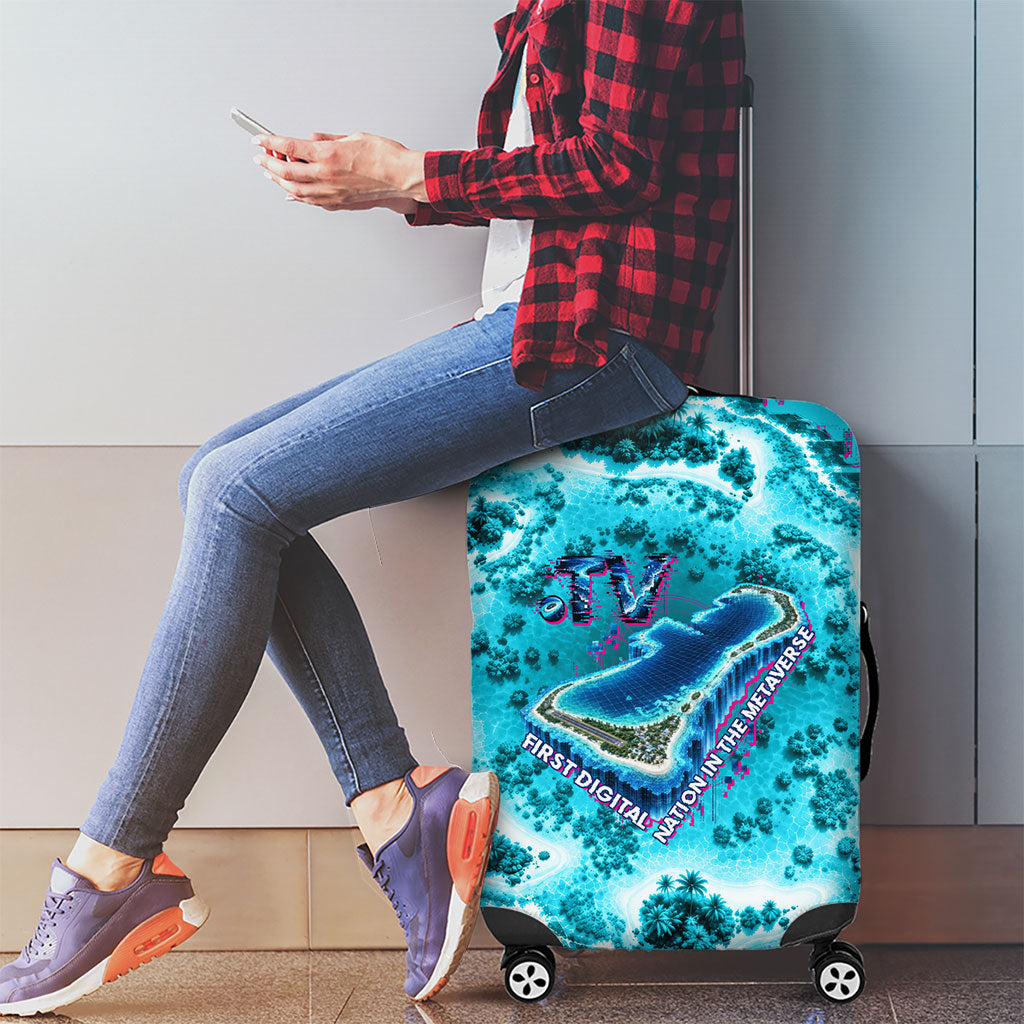 Tuvalu First Digital Nation In The Metaverse Luggage Cover Polynesian Island Atoll Cyber Ocean TS04 - Polynesian Pride