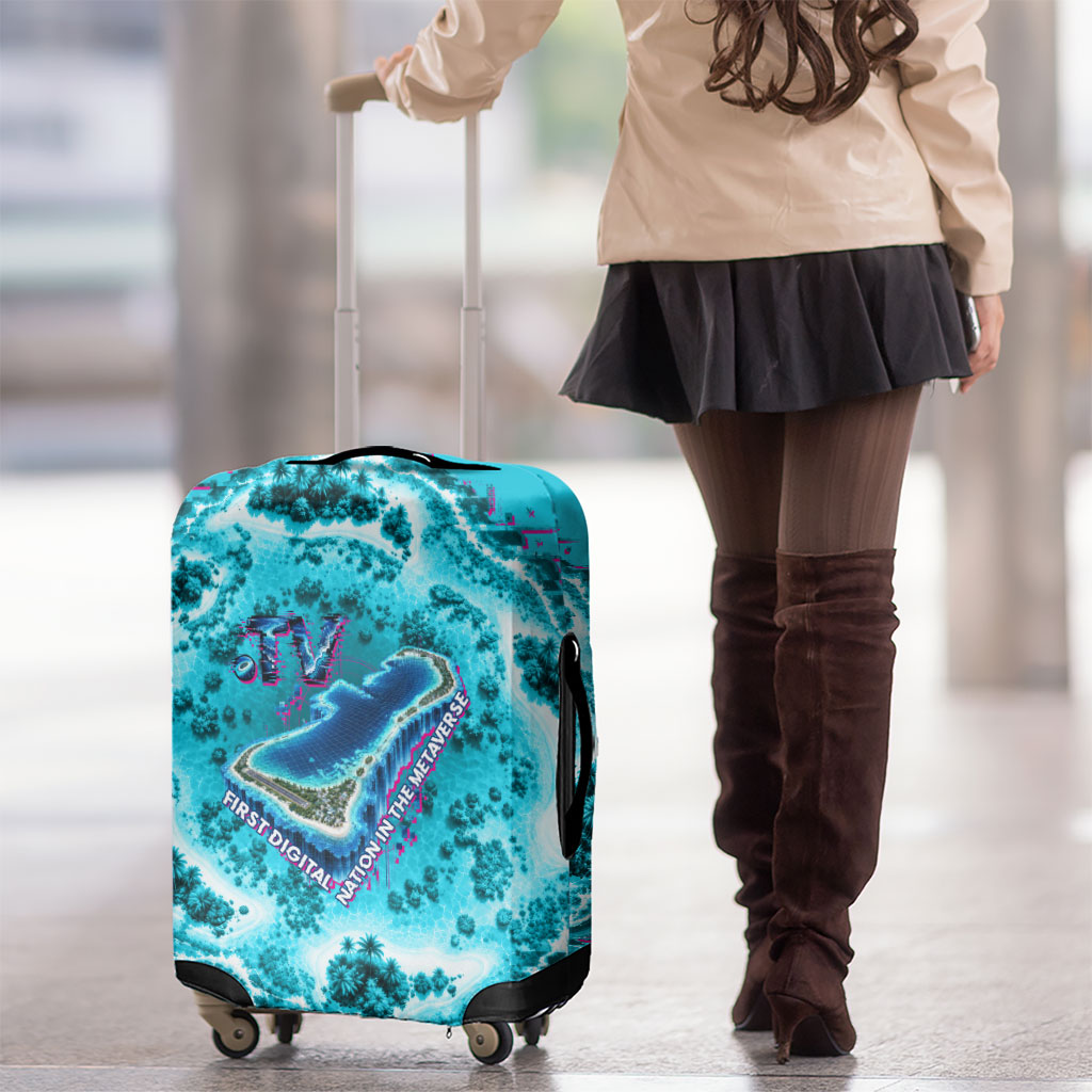 Tuvalu First Digital Nation In The Metaverse Luggage Cover Polynesian Island Atoll Cyber Ocean TS04 - Polynesian Pride