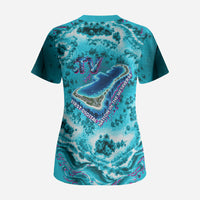 Tuvalu First Digital Nation In The Metaverse Scrub Top Polynesian Island Atoll Cyber Ocean TS04 - Polynesian Pride