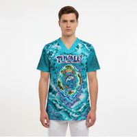 Tuvalu First Digital Nation In The Metaverse Scrub Top Polynesian Island Atoll Cyber Ocean TS04 - Polynesian Pride