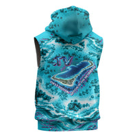 Tuvalu First Digital Nation In The Metaverse Sleeveless Zip Hoodie Polynesian Island Atoll Cyber Ocean TS04 - Polynesian Pride