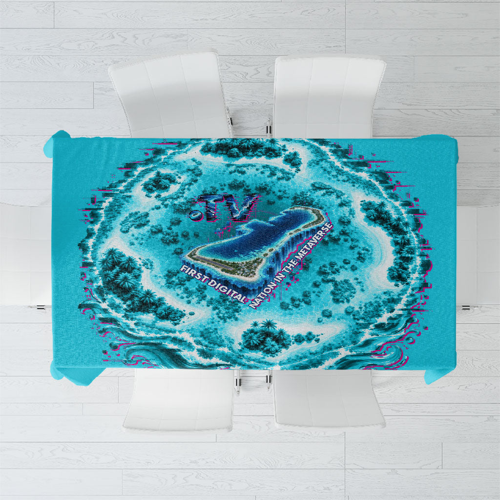 Tuvalu First Digital Nation In The Metaverse Tablecloth Polynesian Island Atoll Cyber Ocean