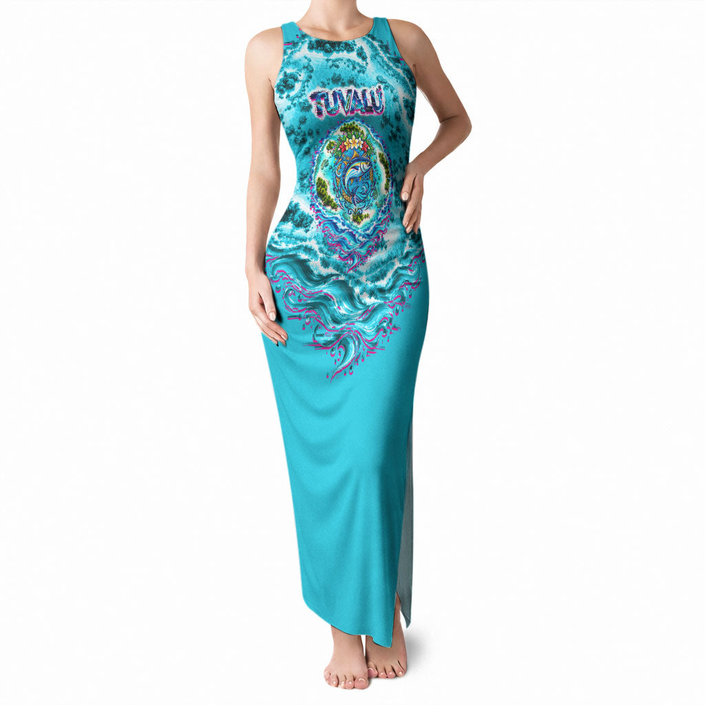 Tuvalu First Digital Nation In The Metaverse Tank Maxi Dress Polynesian Island Atoll Cyber Ocean