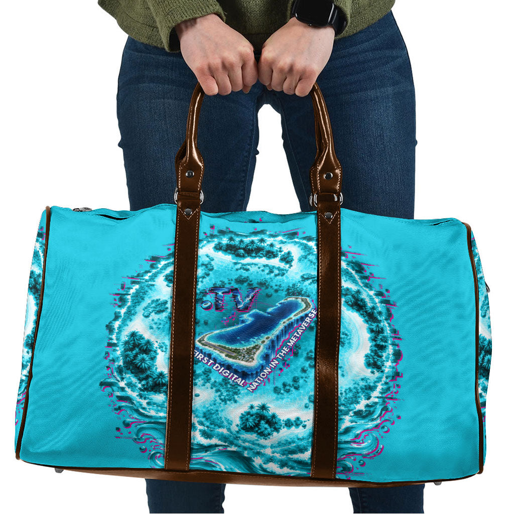 Tuvalu First Digital Nation In The Metaverse Travel Bag Polynesian Island Atoll Cyber Ocean