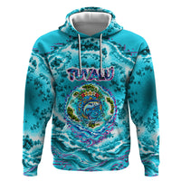 Tuvalu First Digital Nation In The Metaverse Zip Hoodie Polynesian Island Atoll Cyber Ocean TS04 Pullover Hoodie Blue White - Polynesian Pride