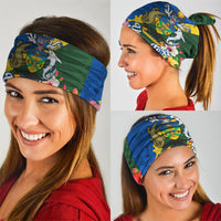 Personalized Solomon Islands Coat Of Arms Neck Gaiter Patriotic Flag Shark Crocodile Tropical Floral TS04 - Polynesian Pride