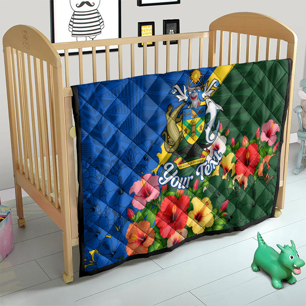 Personalized Solomon Islands Coat Of Arms Quilt Patriotic Flag Shark Crocodile Tropical Floral TS04 - Polynesian Pride